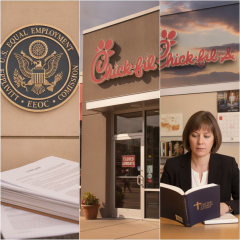 Логотип Chick-fil-A на тлі тексту законодавства