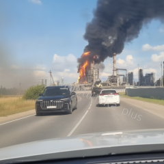 SBU drones target Lukoil refinery