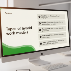 Hybrid robot among employees