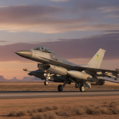 Пілот F-16 катапультується в небі