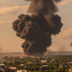 Поврежденные жилые дома в Хмельницком