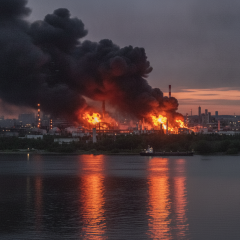 Шестнадцать российских объектов, включая нефтеперерабатывающий завод ЛУКОЙЛ, подверглись ударам украинских сил