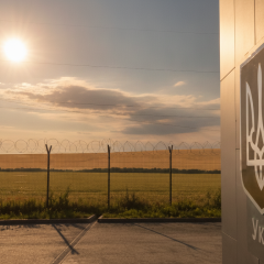 Checkpoint on the border with Moldova