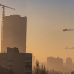 Дим від пожежі в Бучанському районі