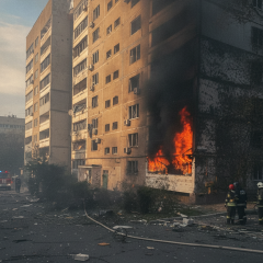 Фото демонтажа поврежденных зданий в Запорожской области