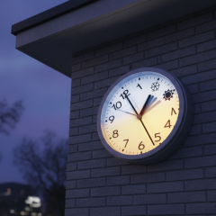 Clocks changing in the night