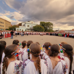 Люди поют «Верховино, моя мать»