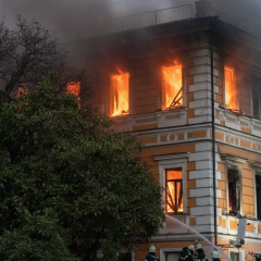 Russian drone hits the building of the National Academy of Sciences of Ukraine