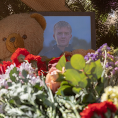 Funeral of 14-year-old Ilya Goncharov in Vyshhorod