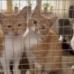 Evacuation of cats from Oleshky by drones