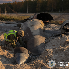 Unexploded ballistic missile in Darnytskyi district
