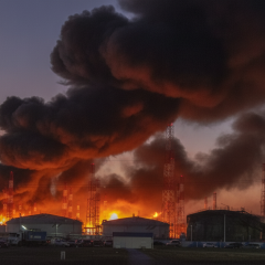 Ukrainian Forces Strike Samara Oil Station Supplying Russian Military Again