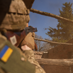 Photo of combat clash on the front