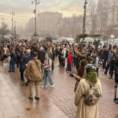 Protest on Khreshchatyk for preserving green areas