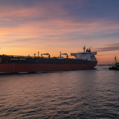 First tanker with diesel fuel
