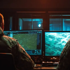 Ministry of Defense logo against the background of a computer