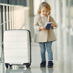 Ребёнок с паспортом в аэропорту