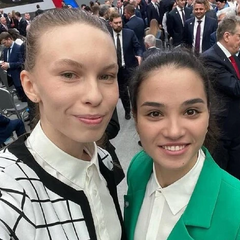 Саютіна на выступлении Путина