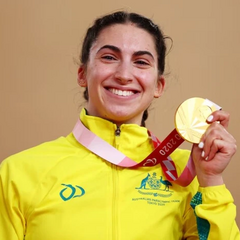 Portrait of a 28-year-old Paralympic champion in cycling