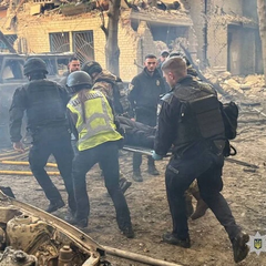 Поліція перші хвилини після ракетного удару