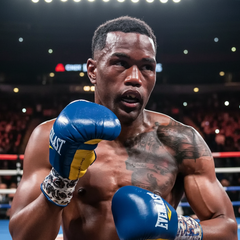 Боксер с повязкой WBC с допингом