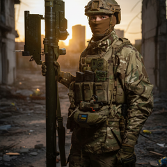Image of the use of the Stinger missile system on the front line