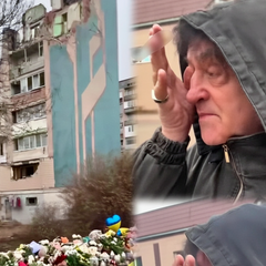 Іво Бобул на фоні руїн Тернополя