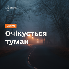 Ночной густой туман в Украине
