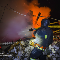 Нічна атака дронів на Харківщину: горить база відпочинку