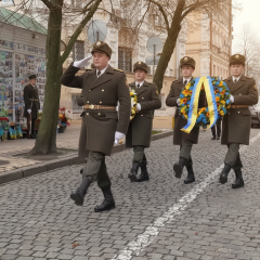 Президент Кипра почти́т память украинских защитников