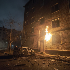 Безпілотник вибухнув біля багатоповерхівки в Чернігові
