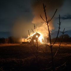 Пожежі в Павлограді від російської атаки