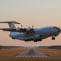 Изображение аварии военного самолета Ан-22
