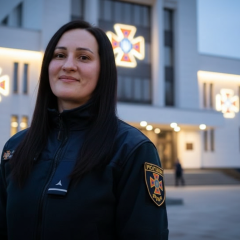 Горная спасательница в Карпатах