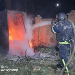 Пожежі на Донеччині через обстріли