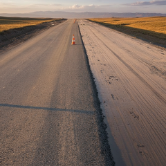 Road work in the region