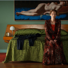 Тільда Свінтон на знімку з Педро Альмодоваром