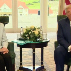 Trump and EU representatives sign the deal