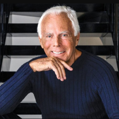 Зображення легендарного модельєра Джорджо Армані