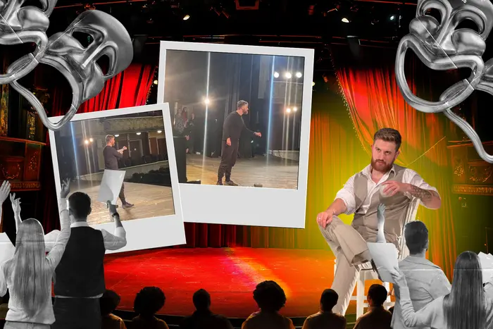 Фото актора на сцені театру Франка