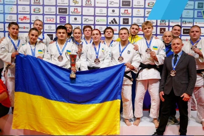 Украинские дзюдоисты с наградами Европы U23