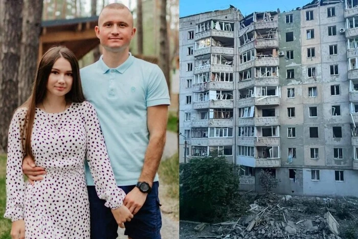 Молодая пара под завалами в Луцке