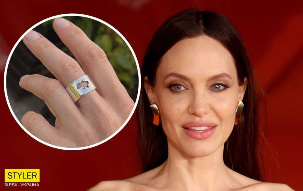 Каблук с картой Украины и Анджелиной Джоли