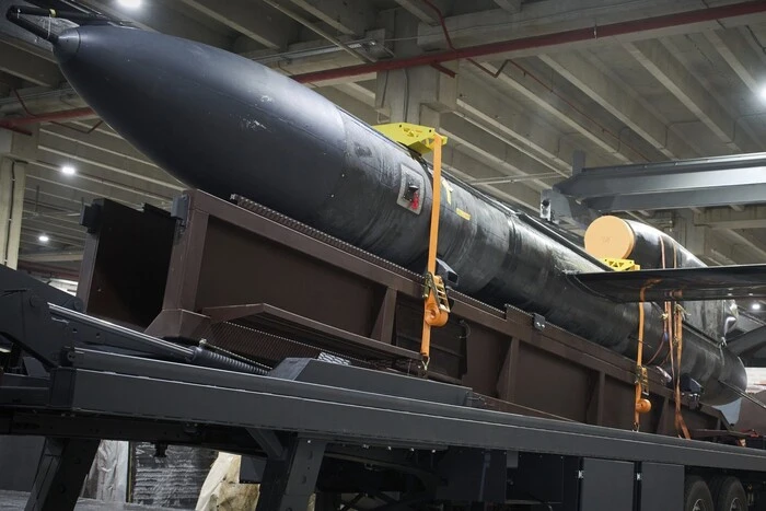 Ukrainian 'Flamingo' missiles on the launcher