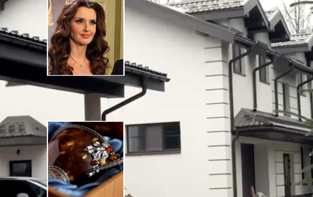 Фото Оксани Марченко з конфіскованими картинами, зброєю та «Фаберже»