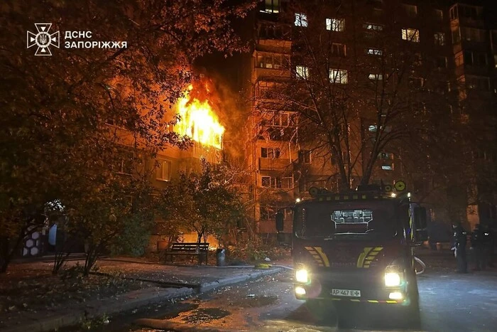 Последствия обстрела в Запорожье