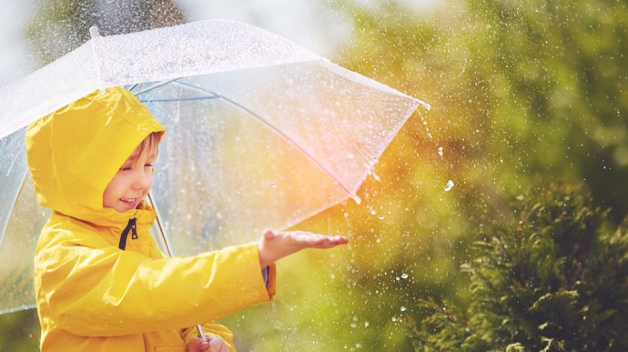 Карта с прогнозом дождей в Украине