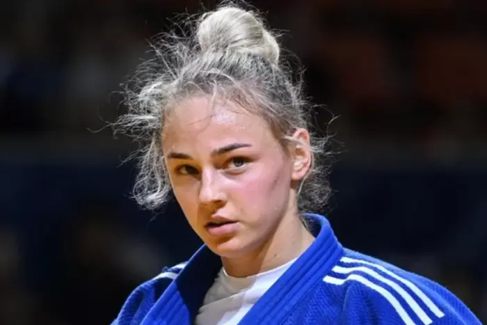 Знаменитая спортсменка во время выступления