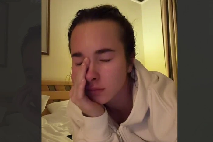 Російська лижниця плаче на Олімпіаді