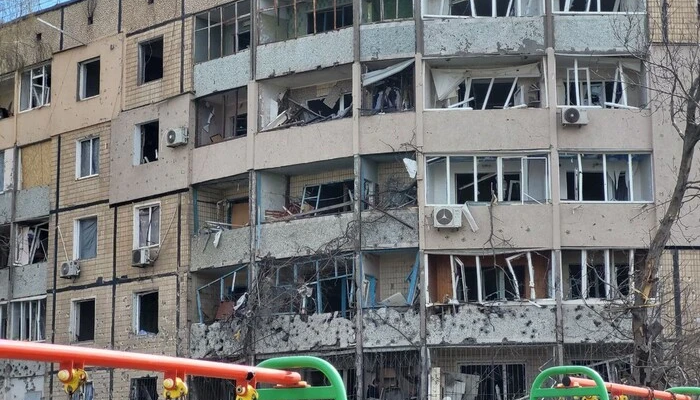 Фото из Кривого Рога после удара